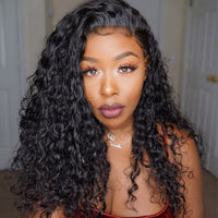 Fureya Hair 150 Density Brazilian Water Wave 360 Lace Frontal Wig Pre Plucked