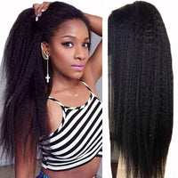 Fureya Hair 150% Density Full Lace Wig Brazilian Yaki Human Hair Wig
