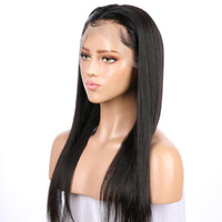 Fureya Hair 150% Density 360 Lace Frontal Straight Human Hair Wigs For Black Human Brazilian Hair  With Bleacheds Knots